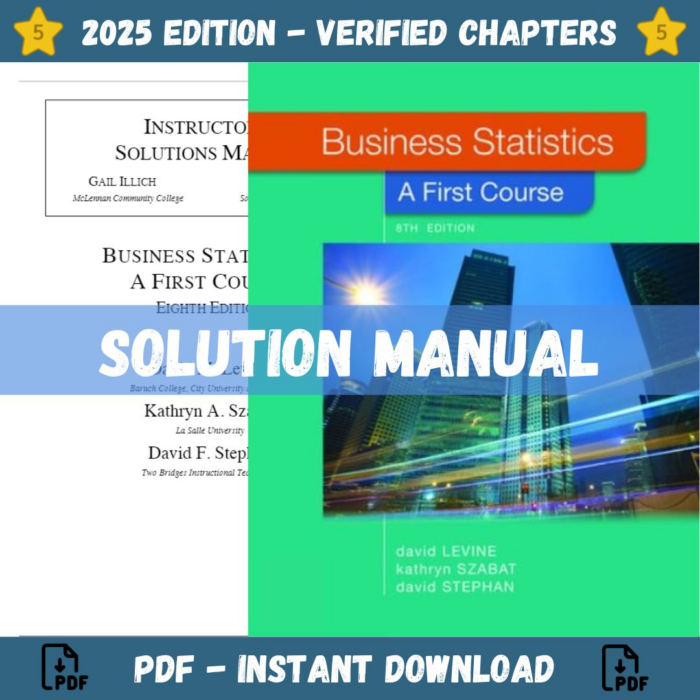 Business Statistics A First Course 8th Edition