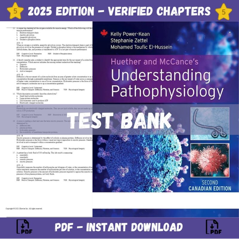 Huether and McCances Understanding Pathophysiology 2nd CANADIAN Edition Power Kean