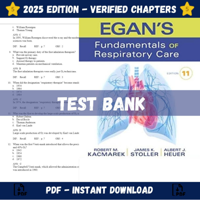 Egan's Fundamentals of Respiratory Care 11th Edition