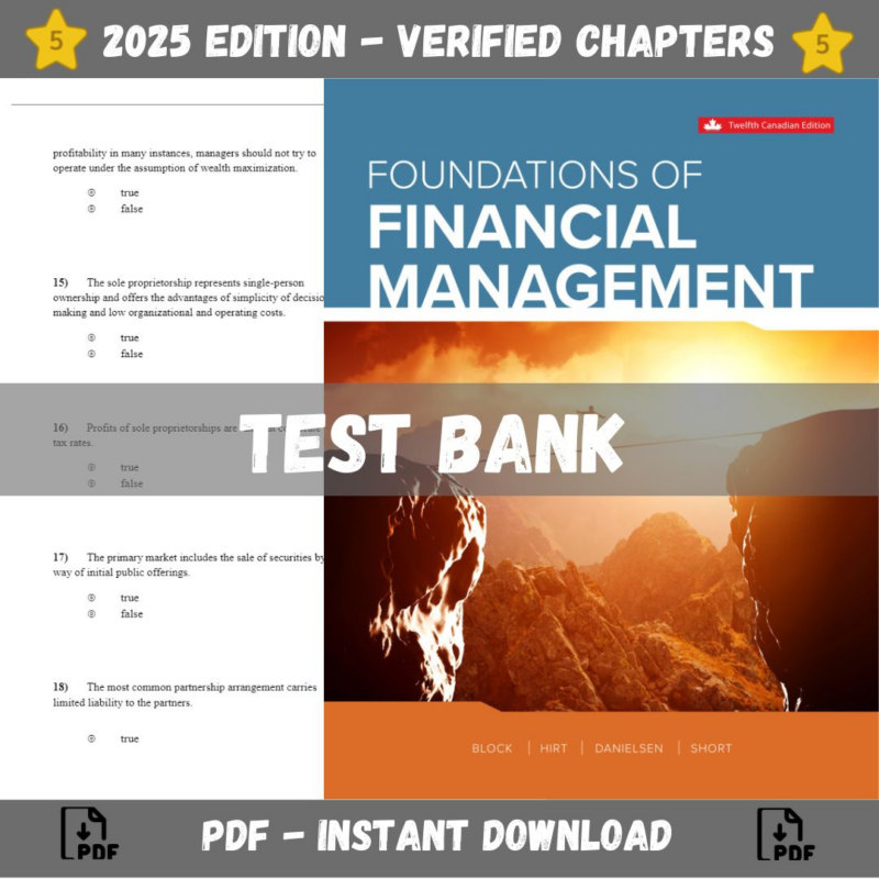 Foundations Of Financial Management 12th Edition (Short, 2021)