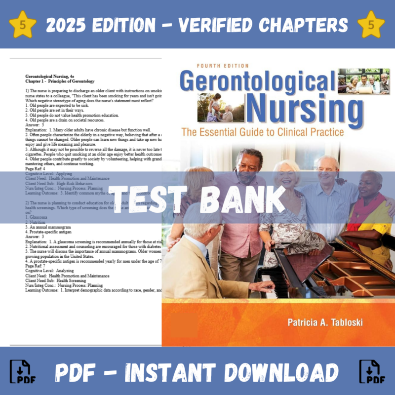 Gerontological Nursing, 4th Edition (Patricia A. Talboski, 2019)