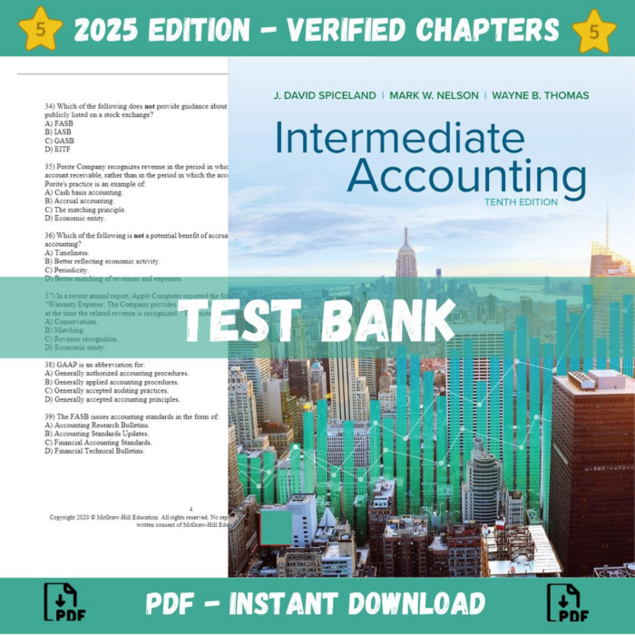 Intermediate Accounting 10th Edition (Spiceland, 2019)