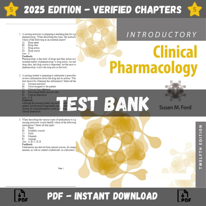 Introductory Clinical Pharmacology 12th Edition By Susan Ford