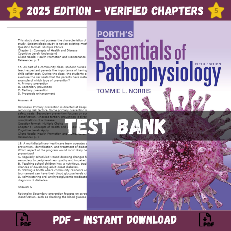 Porth's Essentials of Pathophysiology 5th Edition