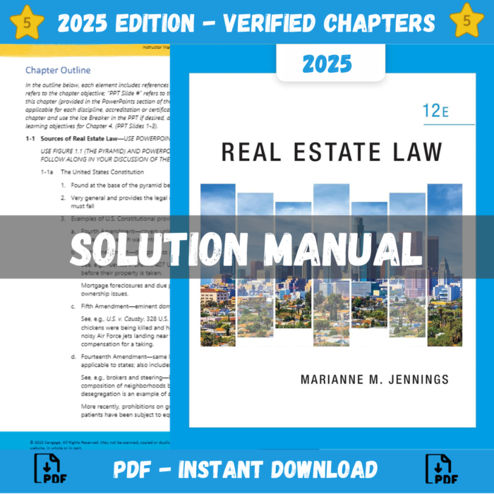 Real Estate Law 12th Edition (Sawyers, 2021)