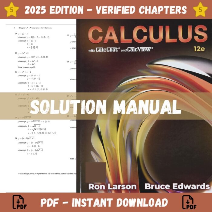 Solution Manual - Calculus 12th Edition (Larson, 2020)