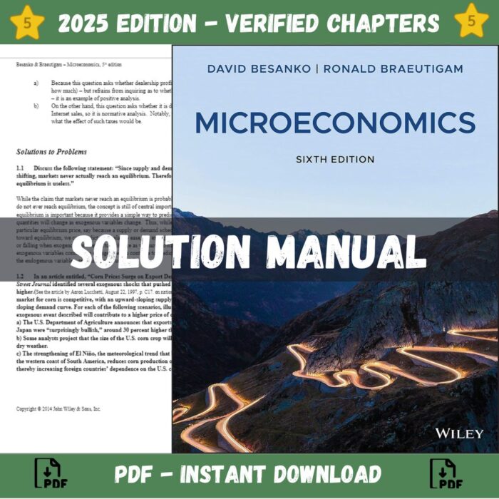 Solution Manual - Microeconomics 6th Edition (Besanko, 2020)