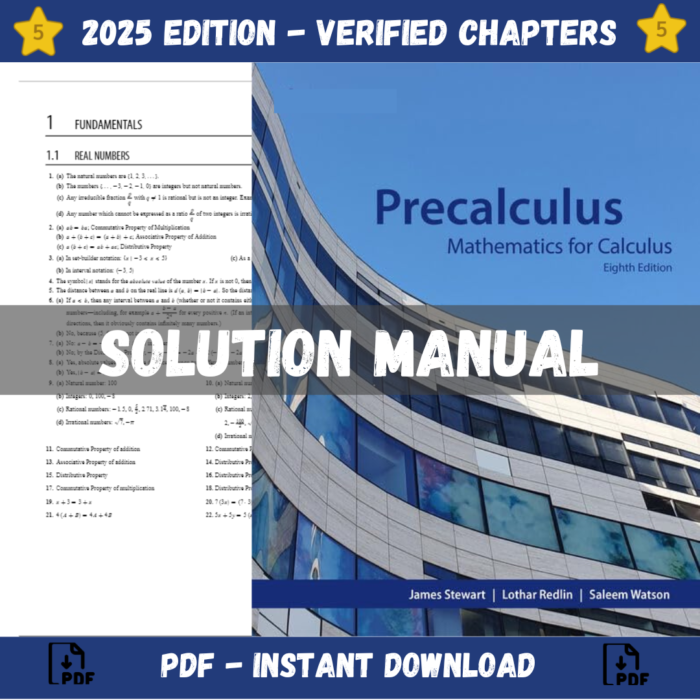 Solution Manual - Precalculus Mathematics for Calculus 8th Edition (Stewart, 2024)