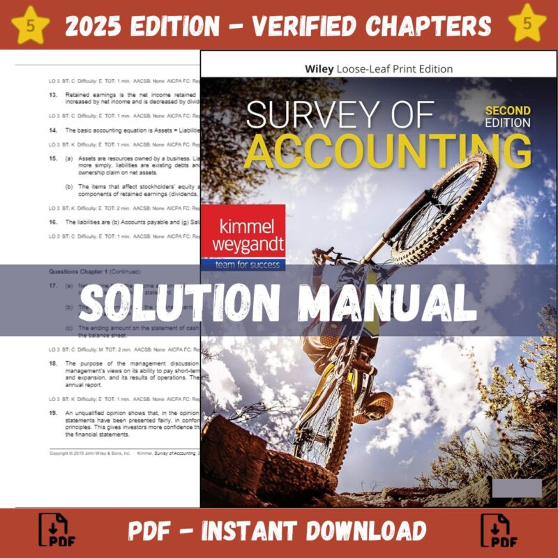 Solution Manual - Survey of Accounting 2nd Edition (Kimmel, 2019)