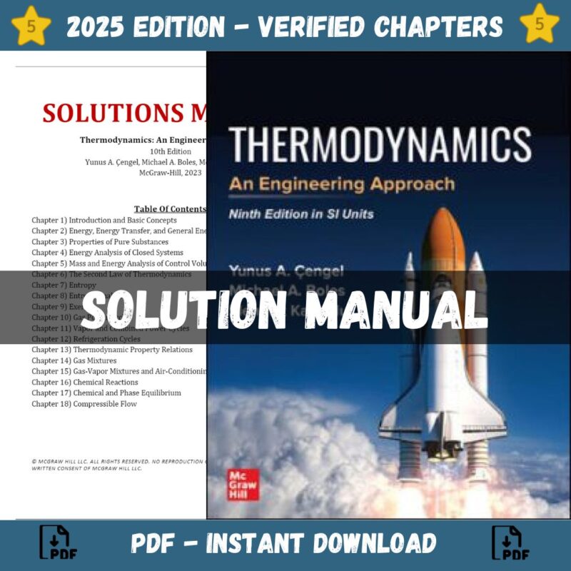 Solution Manual - Thermodynamics An Engineering Approach 10th Edition (Cengel, 2024)