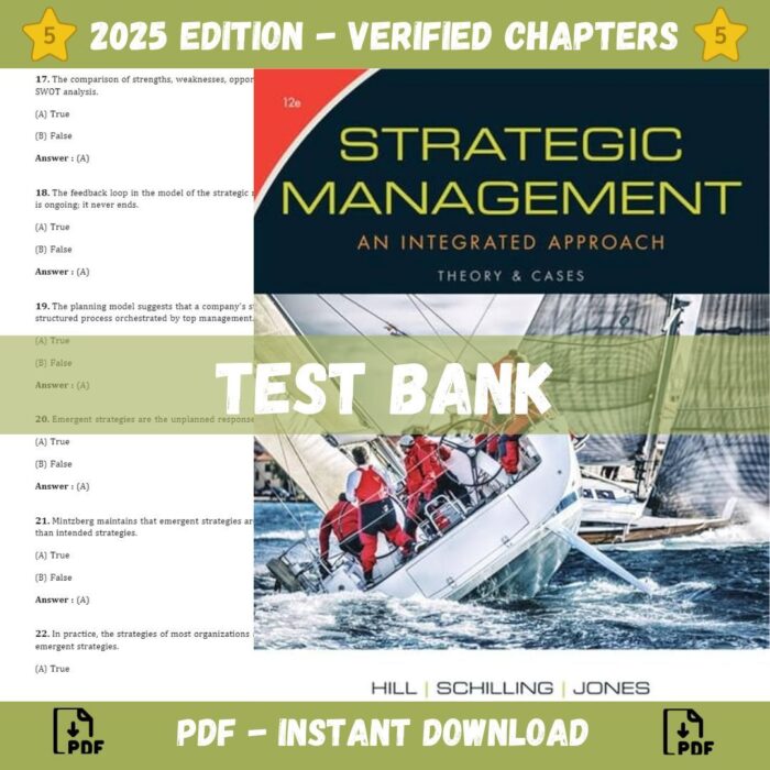 Strategic Management Theory & Cases An Integrated Approach 12th Edition