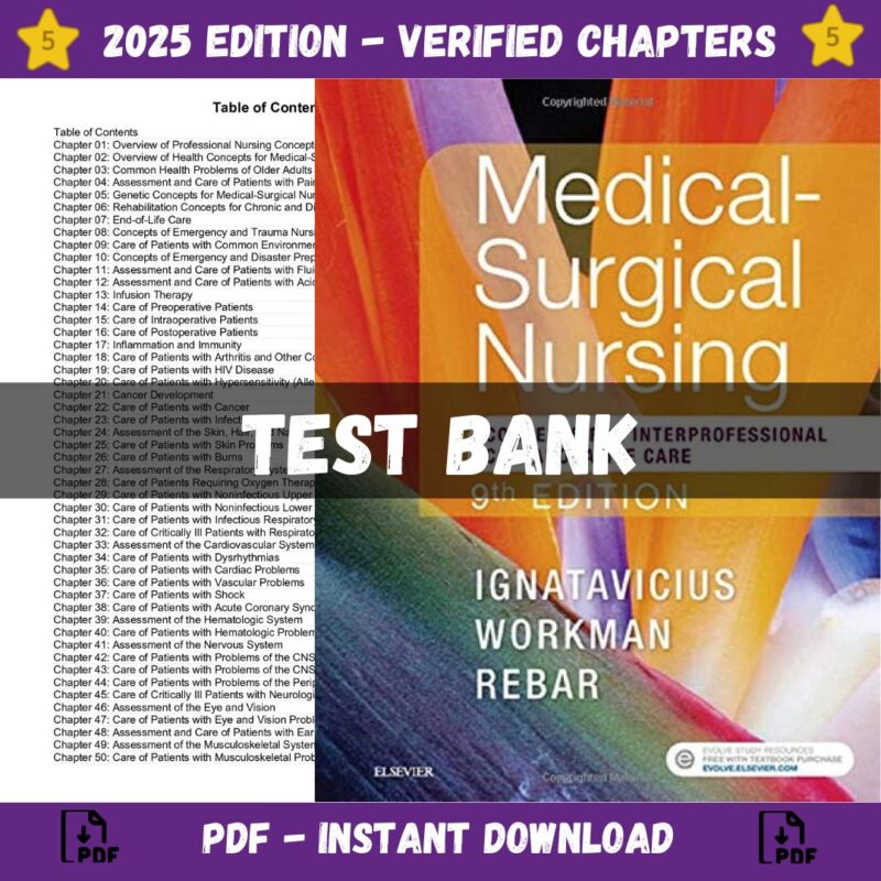 Test Bank - Medical-Surgical Nursing Concepts for Inter professional Collaborative Care, 9th Edition (Donna Ignatavicius, 2020)