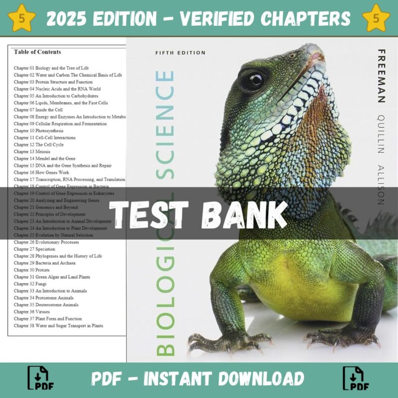 Test Bank – Biological Science, 5th Edition (Freeman, 2014)