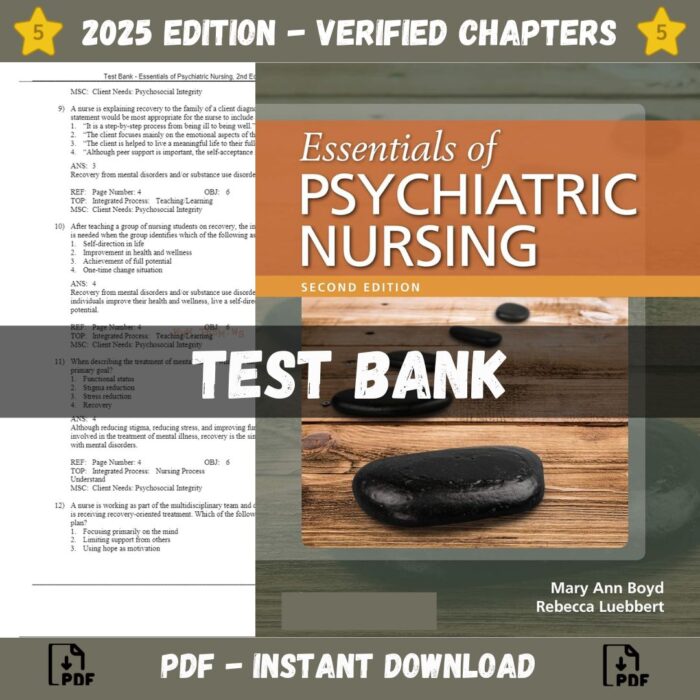 Test Bank – Essentials of Psychiatric Nursing, 2nd Edition (Boyd 2020)