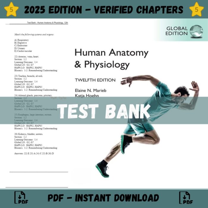 Test Bank – Human Anatomy & Physiology, 12th Global Edition