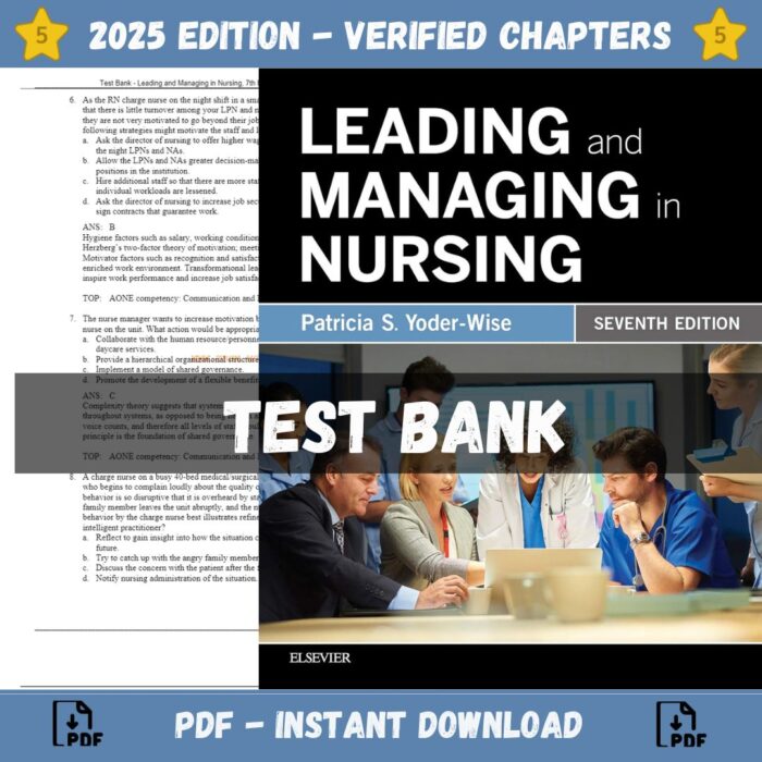 Test Bank – Leading and Managing in Nursing, 7th Edition (Yoder-Wise, 2019)