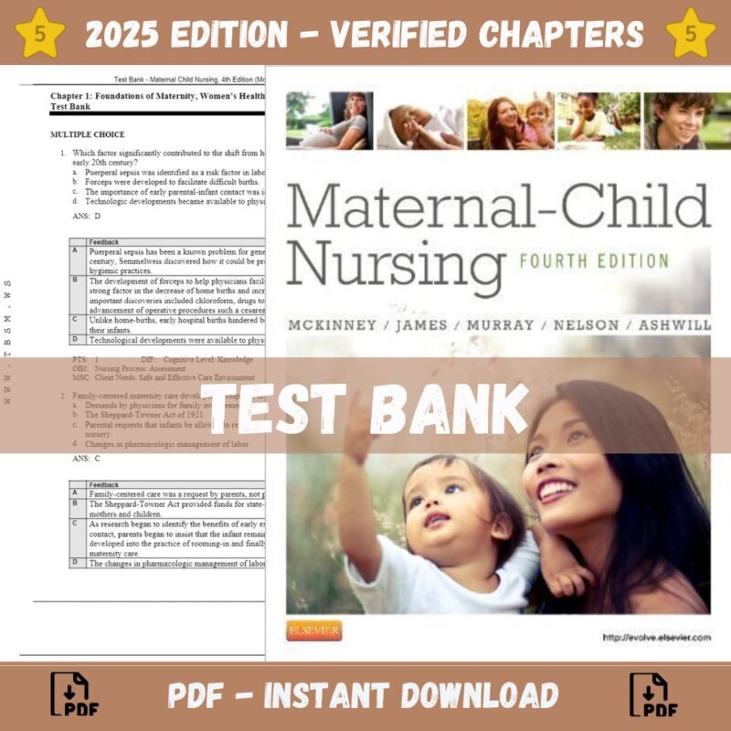 Test Bank – Maternal Child Nursing, 4th Edition (McKinney, 2013)