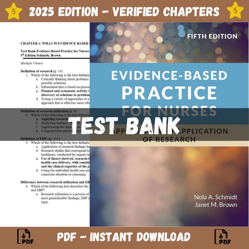 Test bank Evidence-Based Practice for Nurses 5th Edition (McIntosh, 2024)