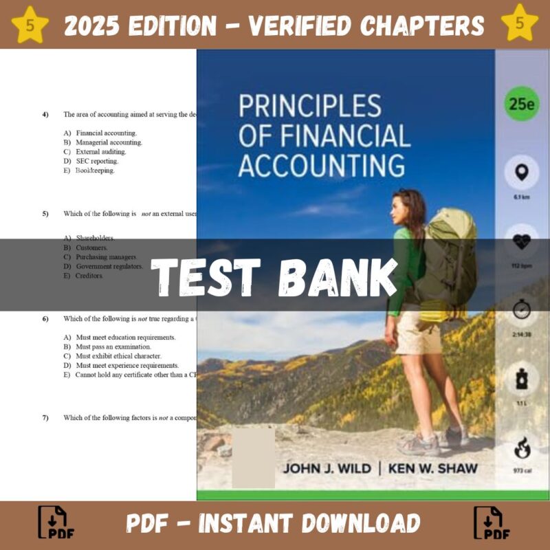 Test bank - Fundamental Accounting Principles 25th Edition (John Wild, 2021)