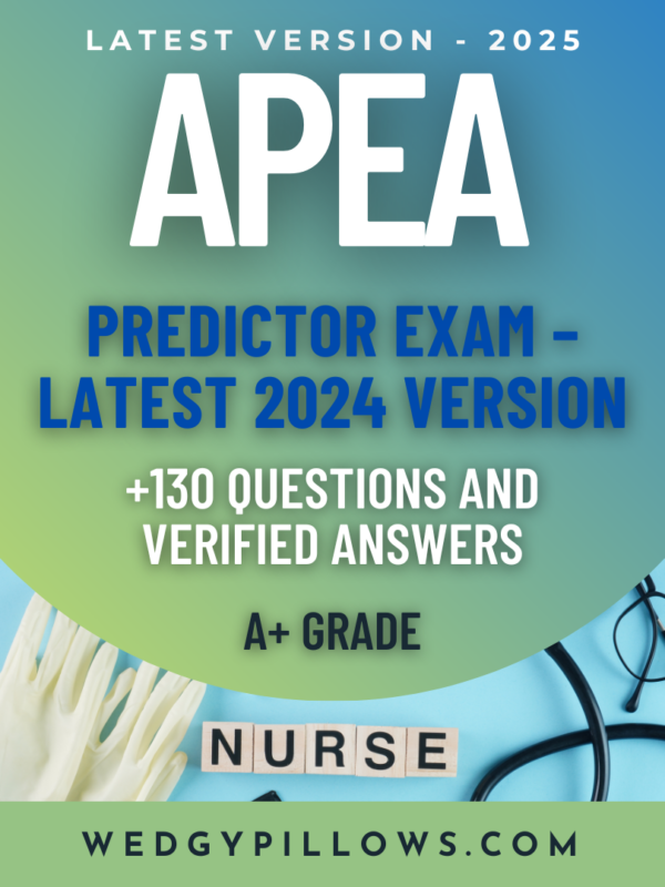 APEA Predictor Exam – Latest 2024 Version