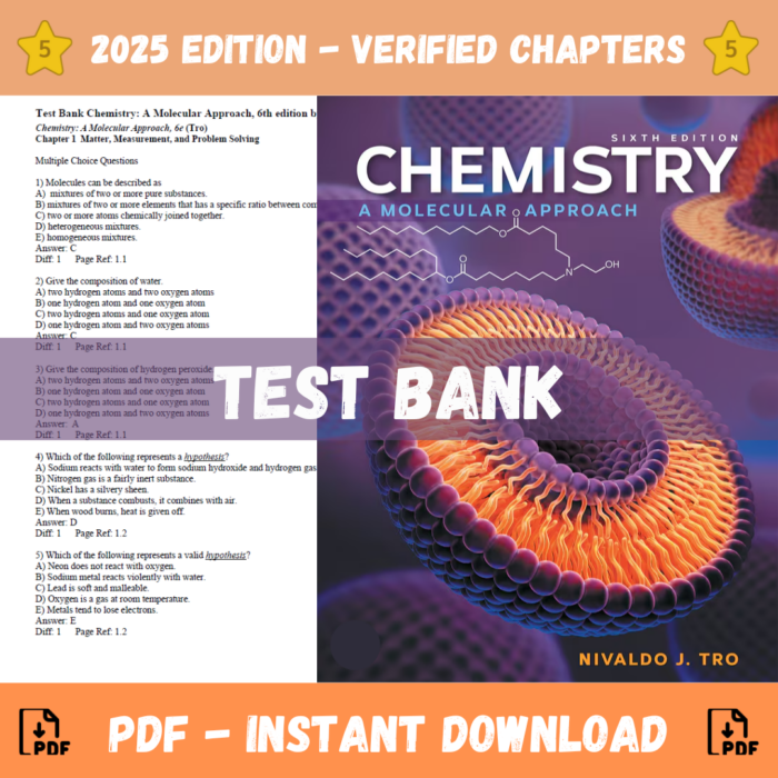 Chemistry A Molecular Approach, 6th edition (Tro, 2024)