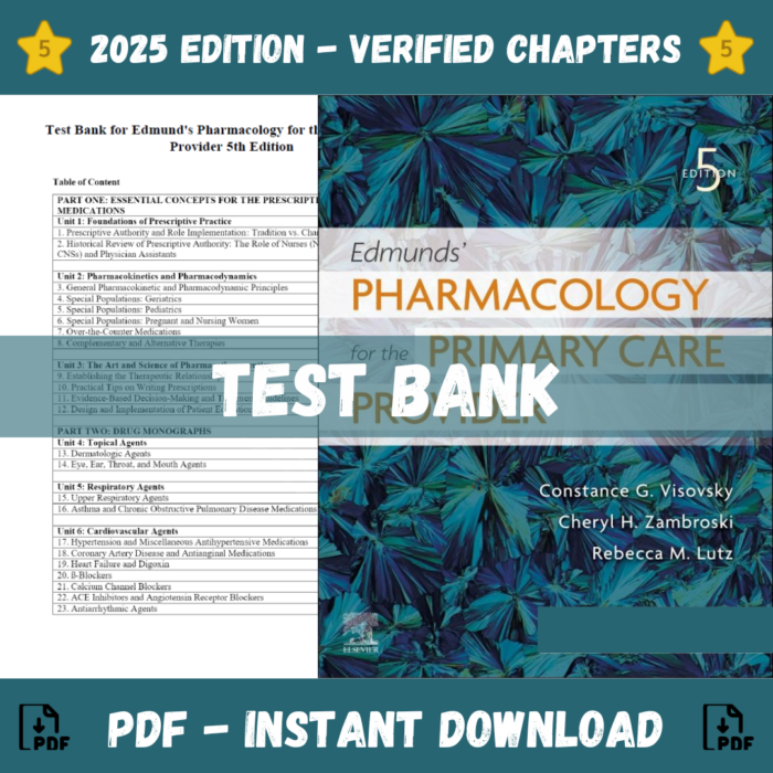 Edmunds' Pharmacology for the Primary Care Provider, 5th Edition (Constance Visovsky, 2022)