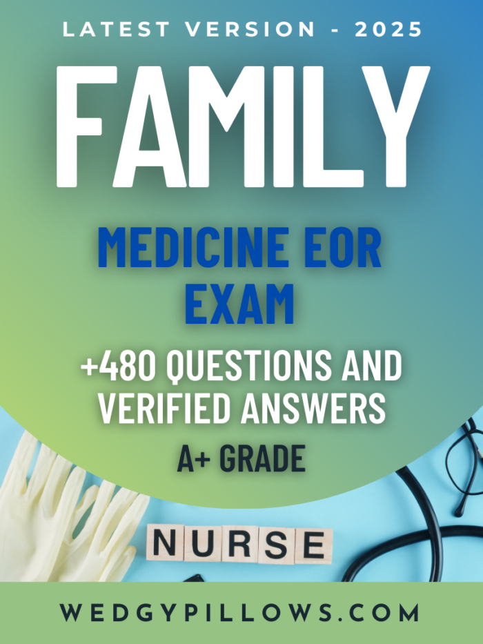 Family Medicine EOR Exam