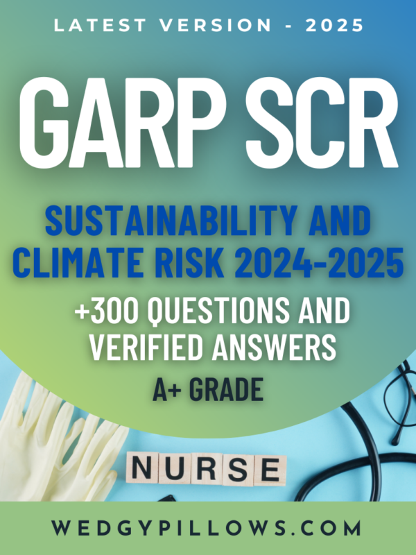 GARP SCR Exam – Sustainability and Climate Risk 2024-2025