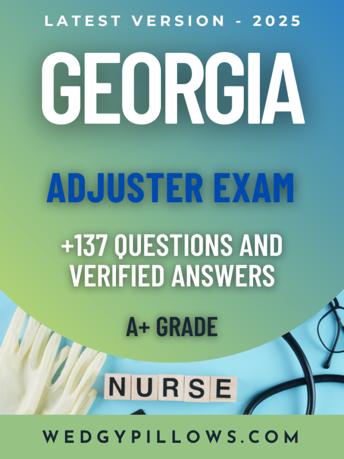 Georgia Adjuster Exam (GA Adjuster Exam)