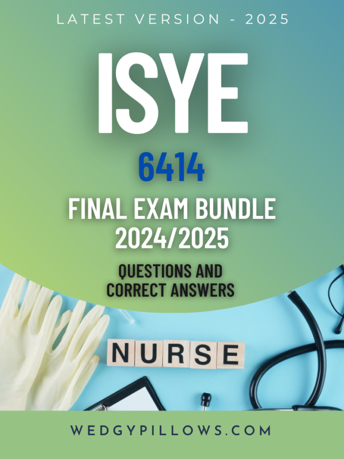 ISYE 6414 Final Exam Bundle 20242025