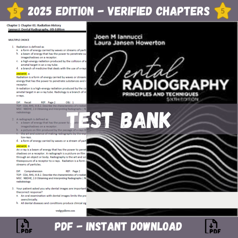 EST BANK - Dental Radiography Principles and Techniques 6th Edition (Joen Iannucci & Laura Jansen Howerton)