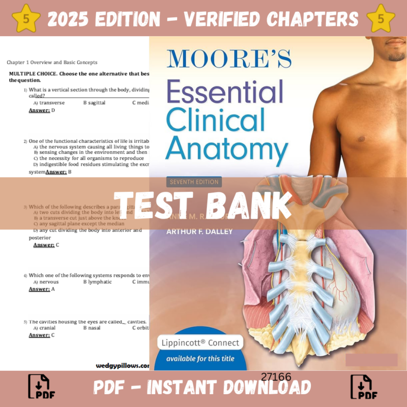 test bank - Moore’s Essential Clinical Anatomy 7th Edition